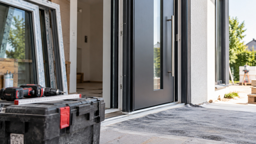 Montage einer Haustür durch Tischler und Fensterbauer im Raum Münster | Tischler Jobs Münster